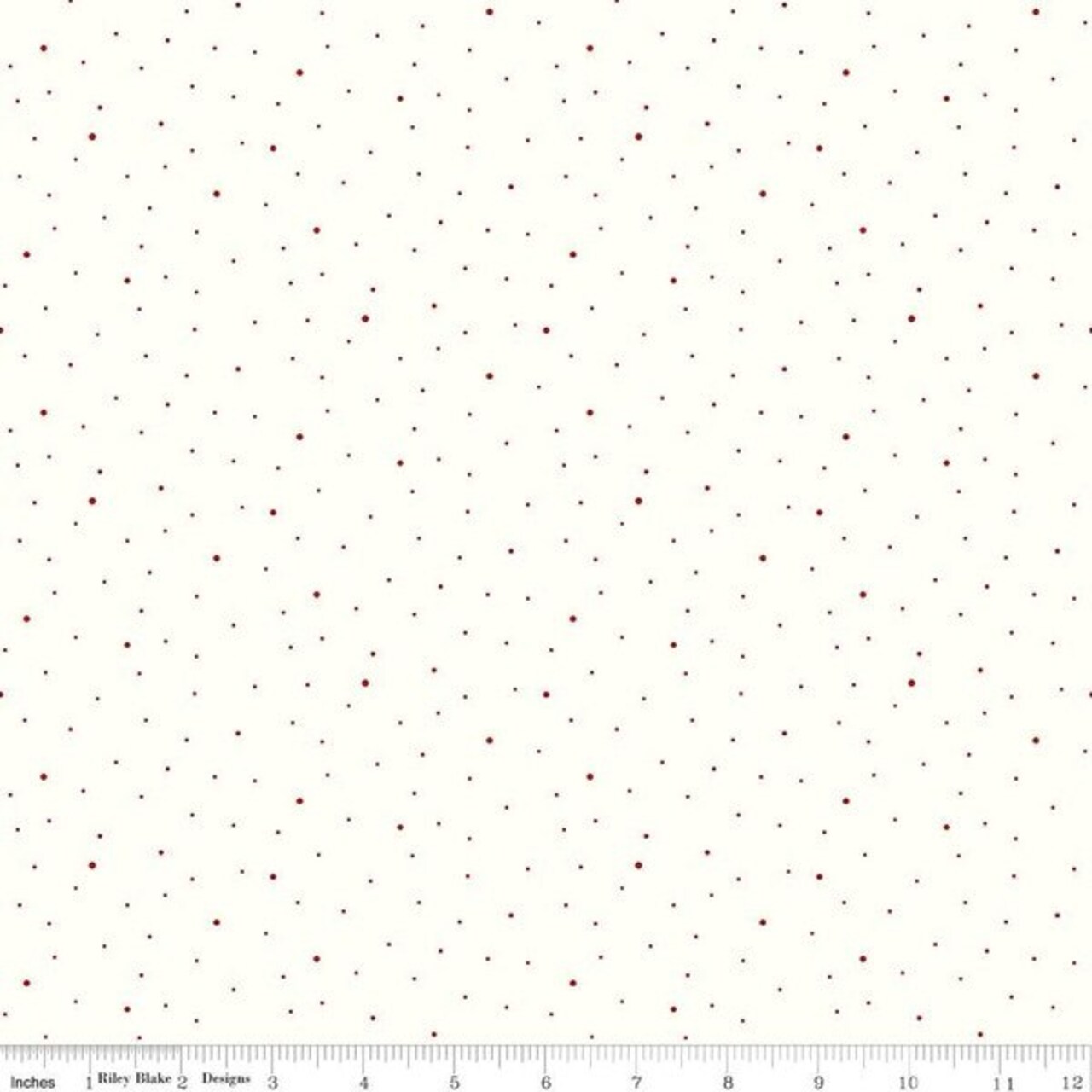 Dapple Dot in Barn Red on White (c645-barnred) | Dapple Dot | Riley Blake Designs | Riley Blake